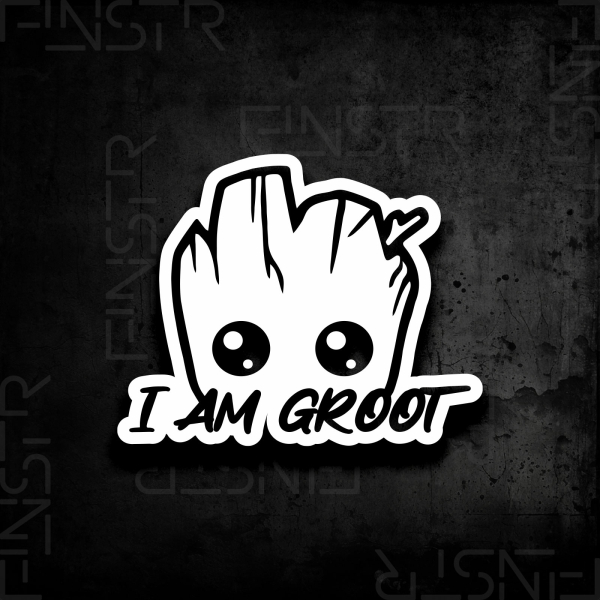 I am a Groot Face - Sticker