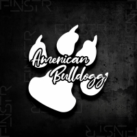 American Bulldogg - Pfote Abdruck Dog Sticker
