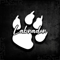Labrador - Pfote Abdruck Dog Sticker