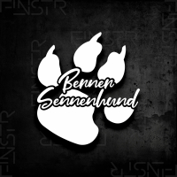 Berner Sennenhund - Pfote Abdruck Dog Sticker