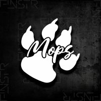 Mops - Pfote Abdruck Dog Sticker