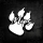 Mops - Pfote Abdruck Dog Sticker