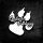 Englische Bulldogge - Pfote Abdruck Dog Sticker