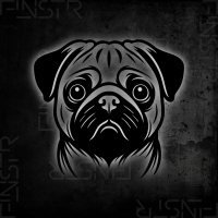 Mops - Kopf Hunde Sticker