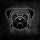 Mops - Kopf Hunde Sticker