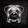 Mops - Kopf Hunde Sticker